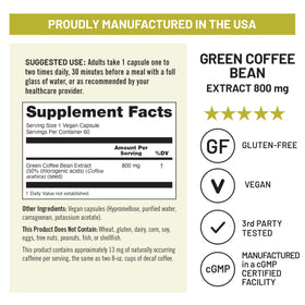 NatureWise Extrait de Grain de Café Vert 800mg sur table