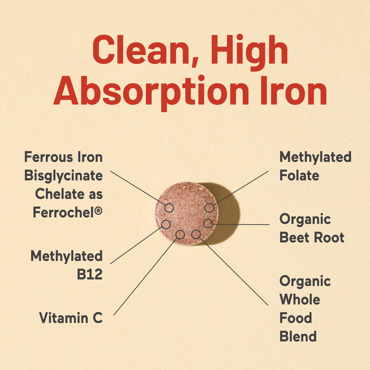 NatureWise Fer Bisglycinate avec des légumes biologiques