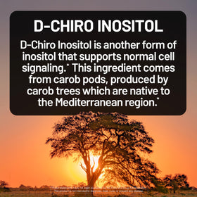 NatureWise Myo-Inositol & D-Chiro Inositol avec un verre d'eau