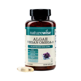 NatureWise Omega-3 Végétalien 1458mg bouteille avant vue