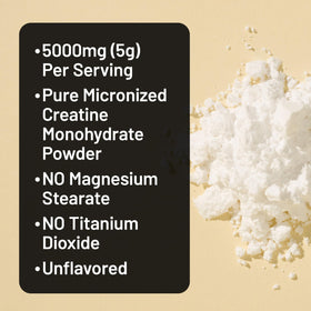 NatureWise Poudre de Créatine Monohydrate 5000mg vue de côté