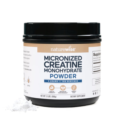 NatureWise Poudre de Créatine Monohydrate 5000mg vue de face