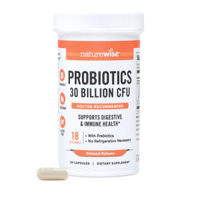 NatureWise Probiotiques 30 Milliards CFU 60 Capsules vue de face