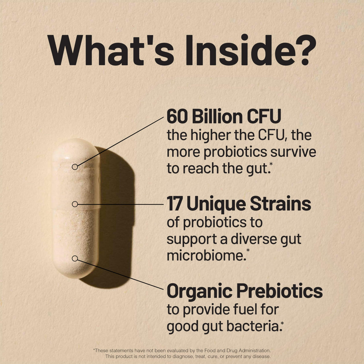 NatureWise Probiotiques 60 Milliards CFU capsules dans un environnement de cuisine