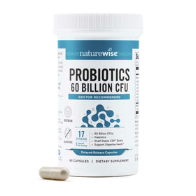 NatureWise Probiotiques 60 Milliards CFU capsules vue de face