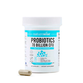 NatureWise Probiotiques 70 Milliards CFU - vue avant de l'emballage
