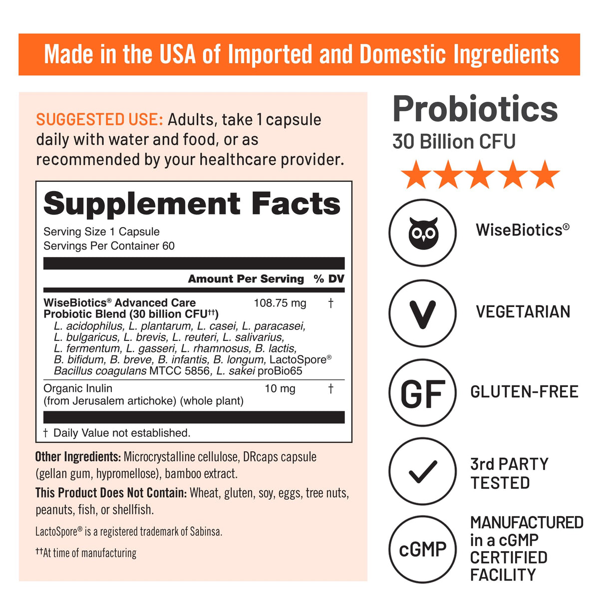 NatureWise Probiotiques Max boîte ouverte avec capsules