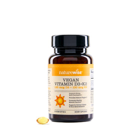 NatureWise Vegan D3 K2 5000UI 100mcg 60 capsules vue de face