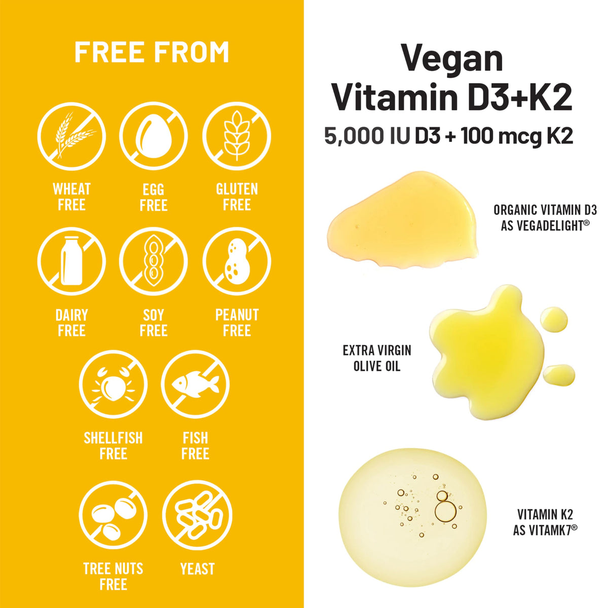 NatureWise Vegan D3 K2 5000UI 100mcg capsules ouvertes