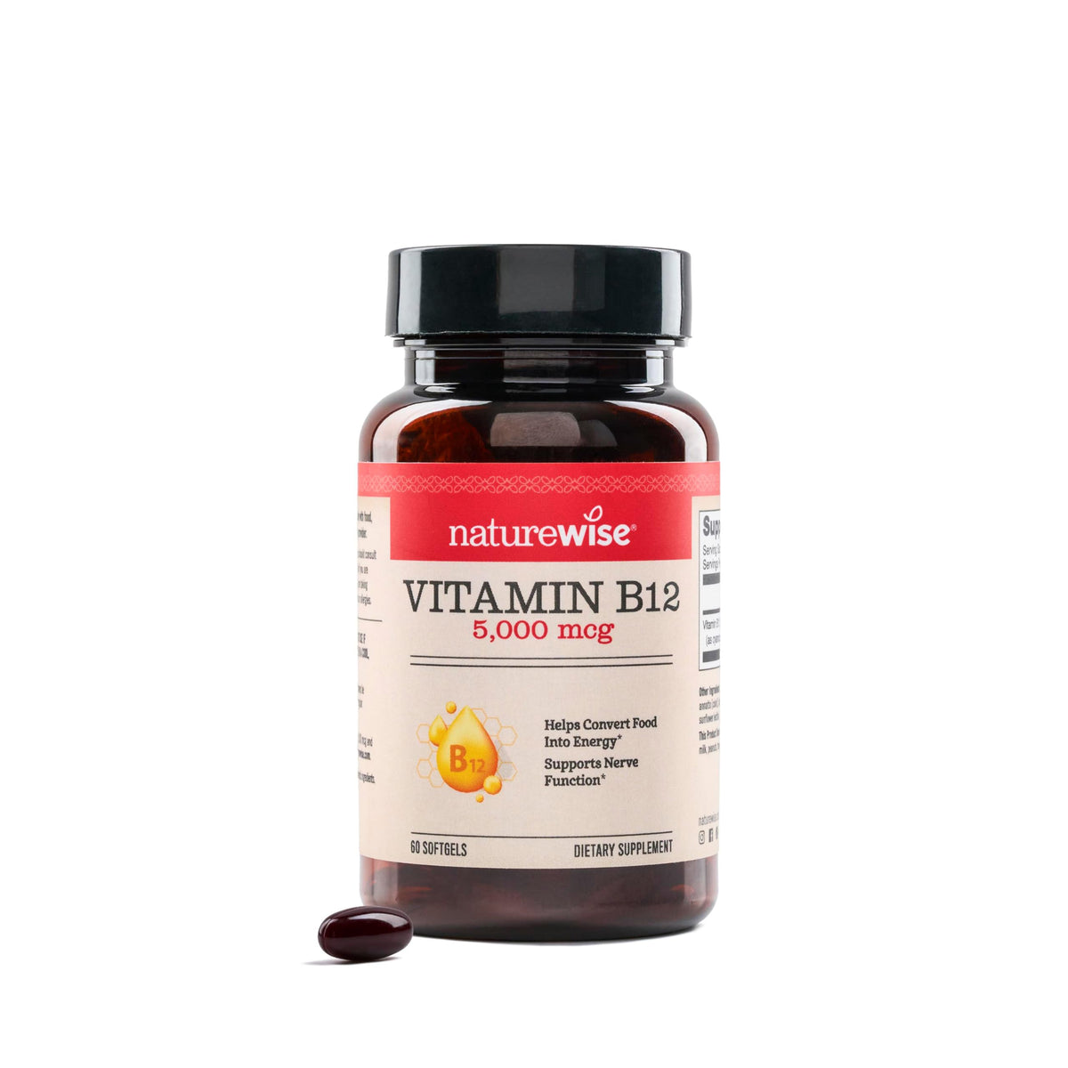 NatureWise Vitamine B12 5000 mcg boîte de 60 gélules