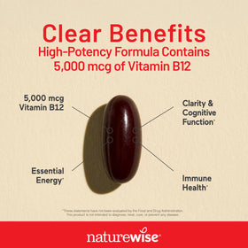 NatureWise Vitamine B12 5000 mcg ingrédients sur l'étiquette