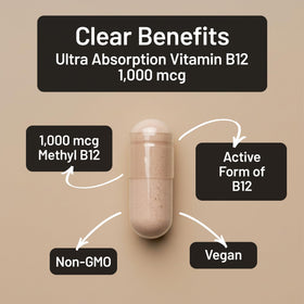 NatureWise Vitamine B12 Methylcobalamine 1000mcg capsule close-up