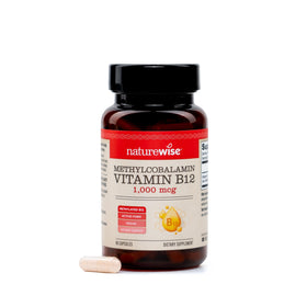 NatureWise Vitamine B12 Methylcobalamine 1000mcg capsule front view