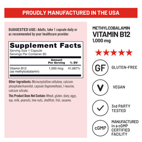 NatureWise Vitamine B12 Methylcobalamine ingredients list