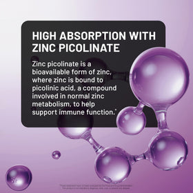 NatureWise Zinc Picolinate 30mg capsules en gros plan