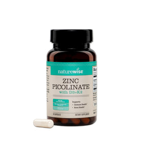 NatureWise Zinc Picolinate 30mg D3 K2 capsule front view