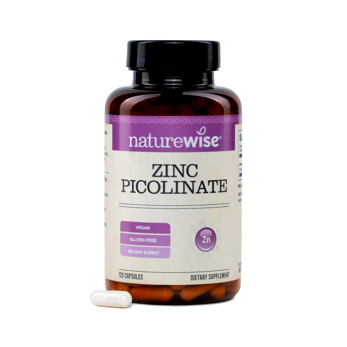 NatureWise Zinc Picolinate 30mg flacon de 120 capsules