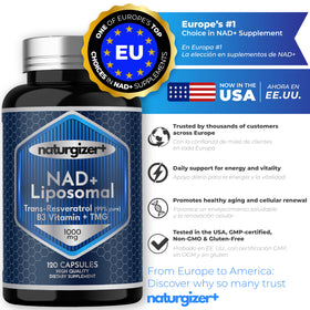 naturgizer+ Complexe NAD Plus avec Resvératrol et Niacinamide
