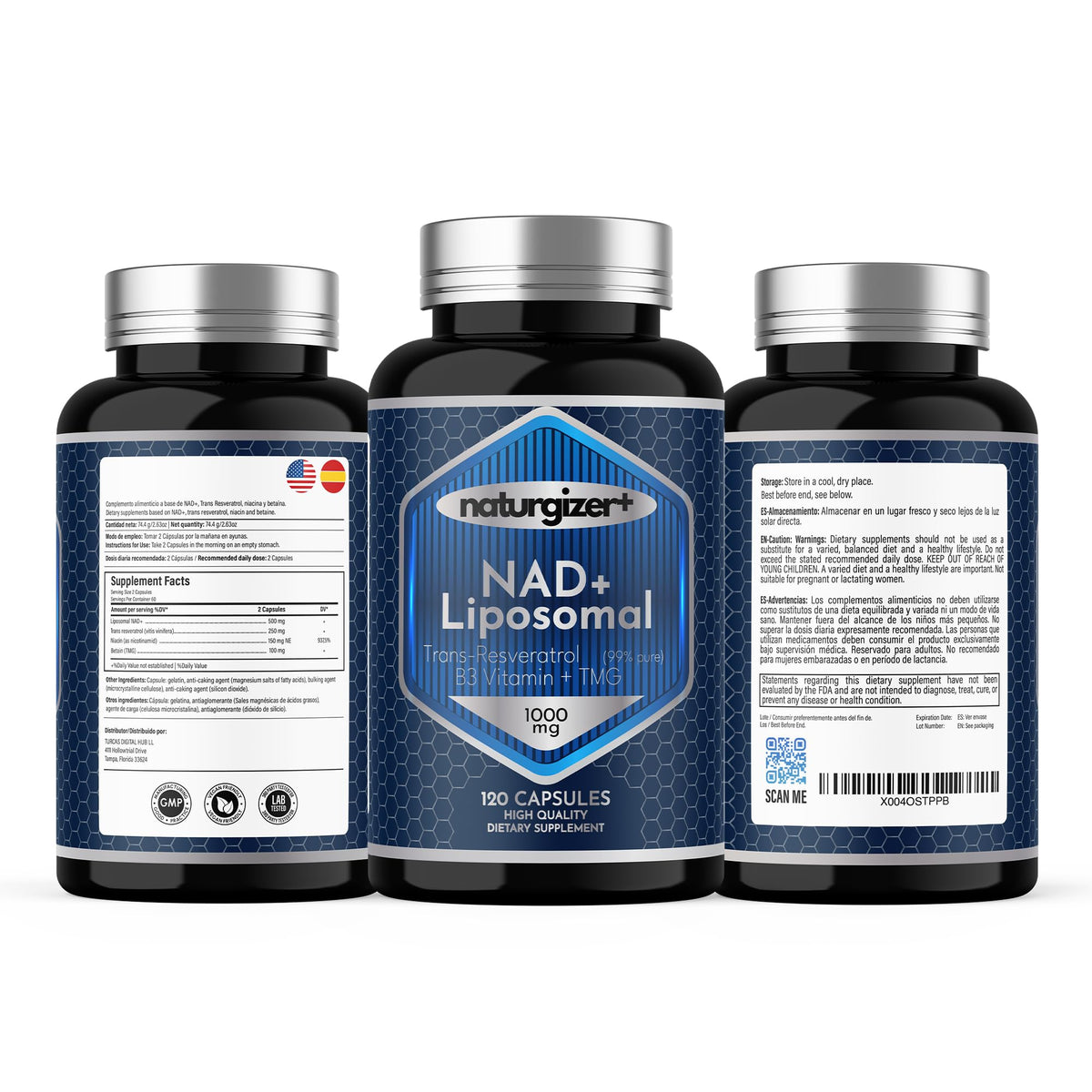 naturgizer+ Complexe NAD Plus dans une main