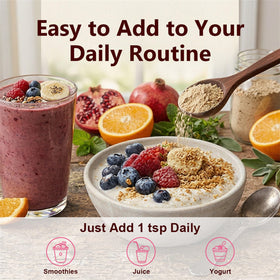 naturgy Poudre de Camu Camu dans un smoothie dans un verre