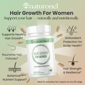 Naturonel Compléments Cheveux Femmes 45+ étiquette avec ingrédients