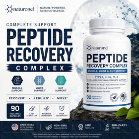 Naturonel Complexe de Collagène Ultra 157 capsules ouvertes sur une surface