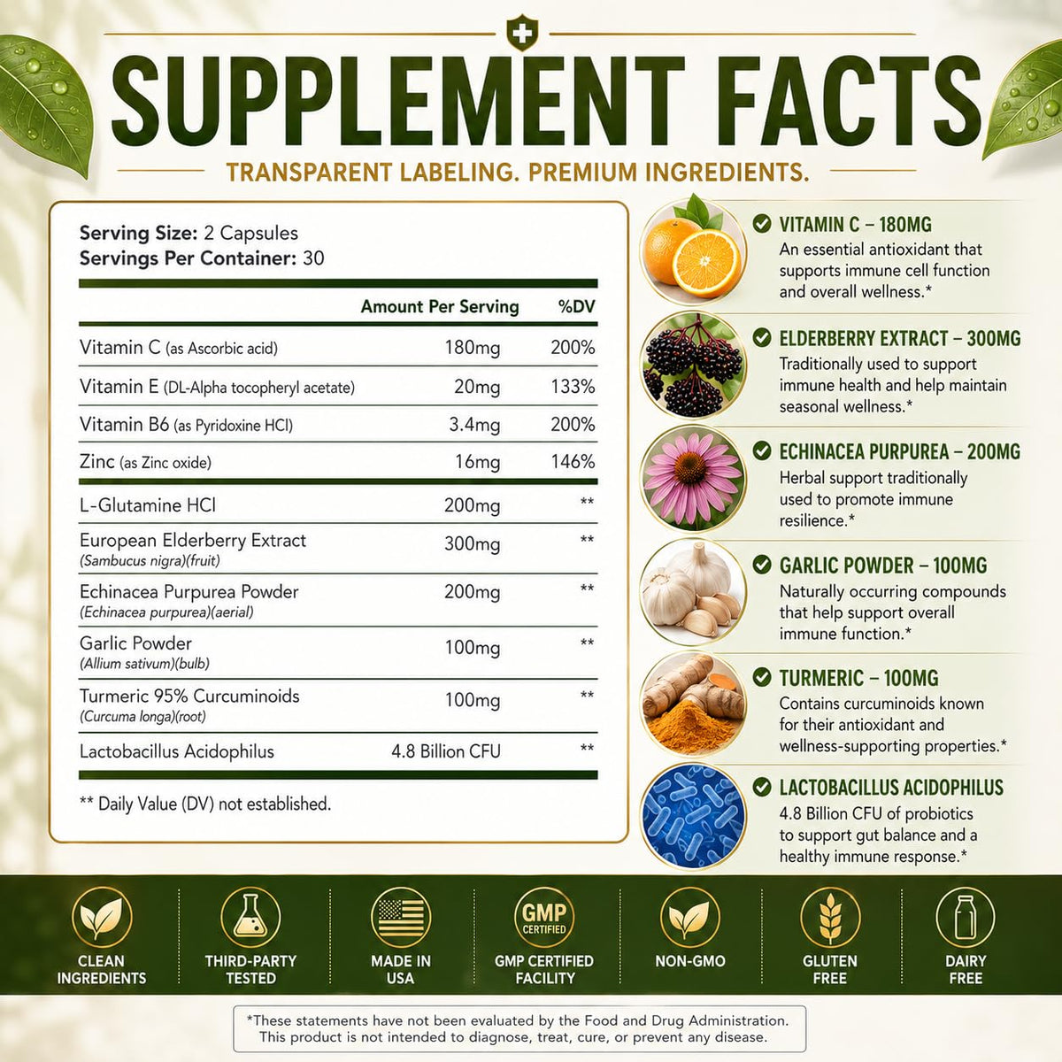Naturonel Viracid Complete capsules en gros plan