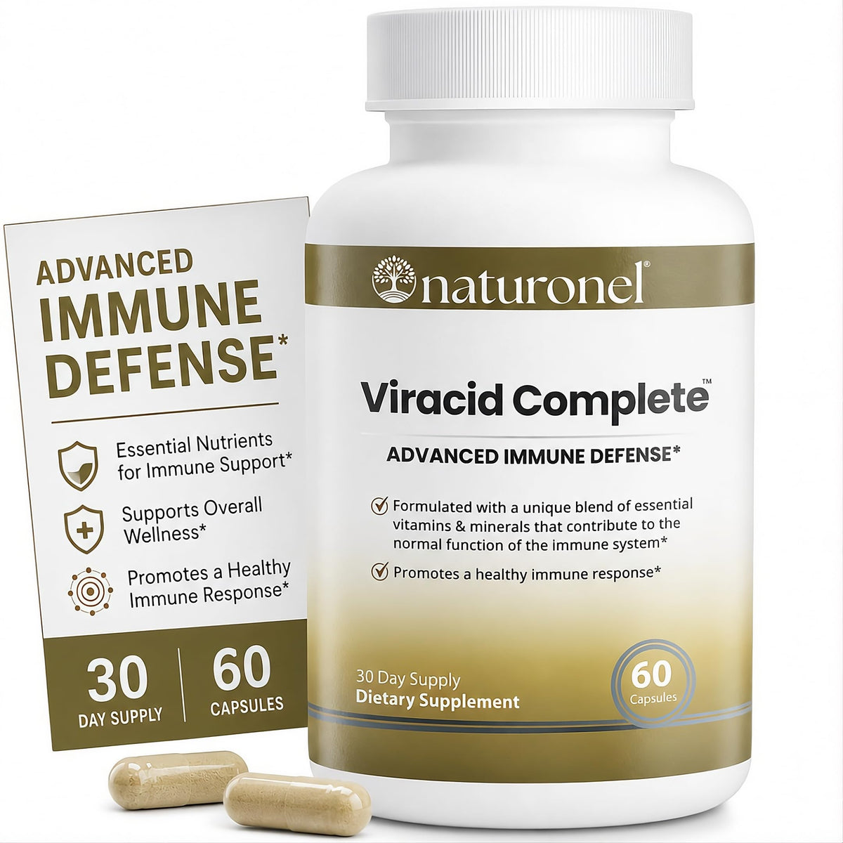 Naturonel Viracid Complete flacon de capsules vue de face