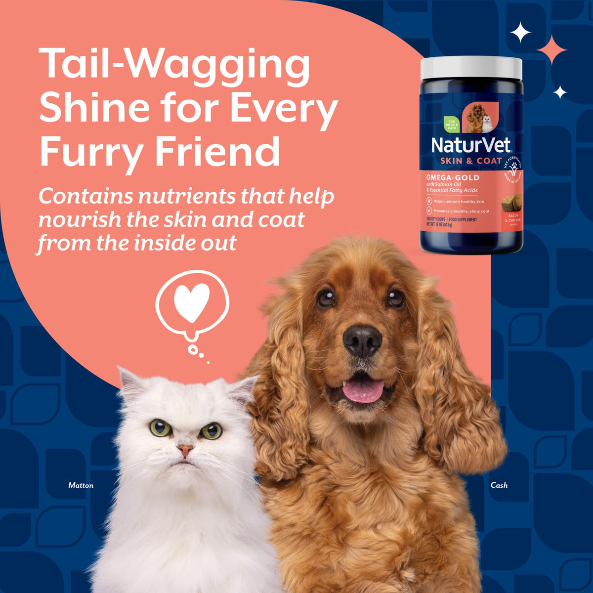 NaturVet Omega-Gold pour chiens et chats avec huile de saumon