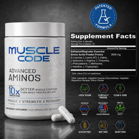 NAUTILUS Muscle Code Capsules arriere avec informations nutritionnelles