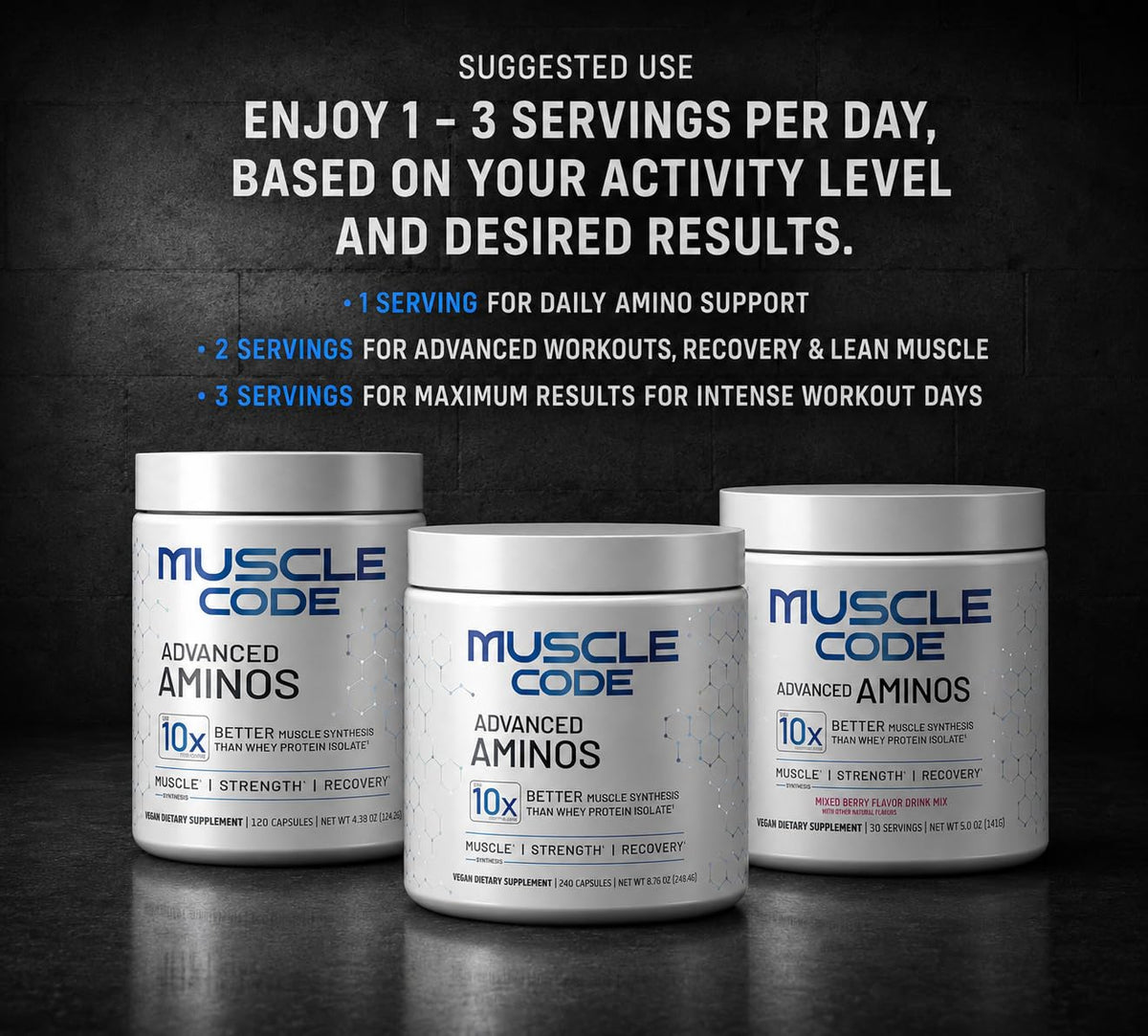NAUTILUS Muscle Code Capsules ouvertes pour montrer leur contenu