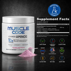 NAUTILUS Muscle Code Poudre d'Acides Aminés Essentiels 204g arrière du packaging