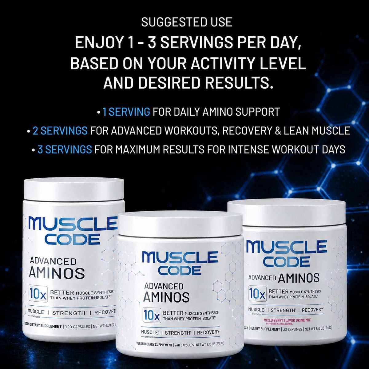 NAUTILUS Muscle Code Poudre d'Acides Aminés Essentiels 204g goût fruits rouges