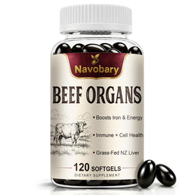 Navobary Complex Organique de Boeuf 5 Organes 120 Gélules vue de face