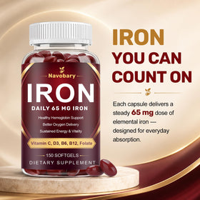 Navobary Multivitamine 8-en-1 avec Fer Bisglycinate en gros plan
