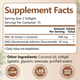 Navobary NAC 600mg gélules molles vue de côté