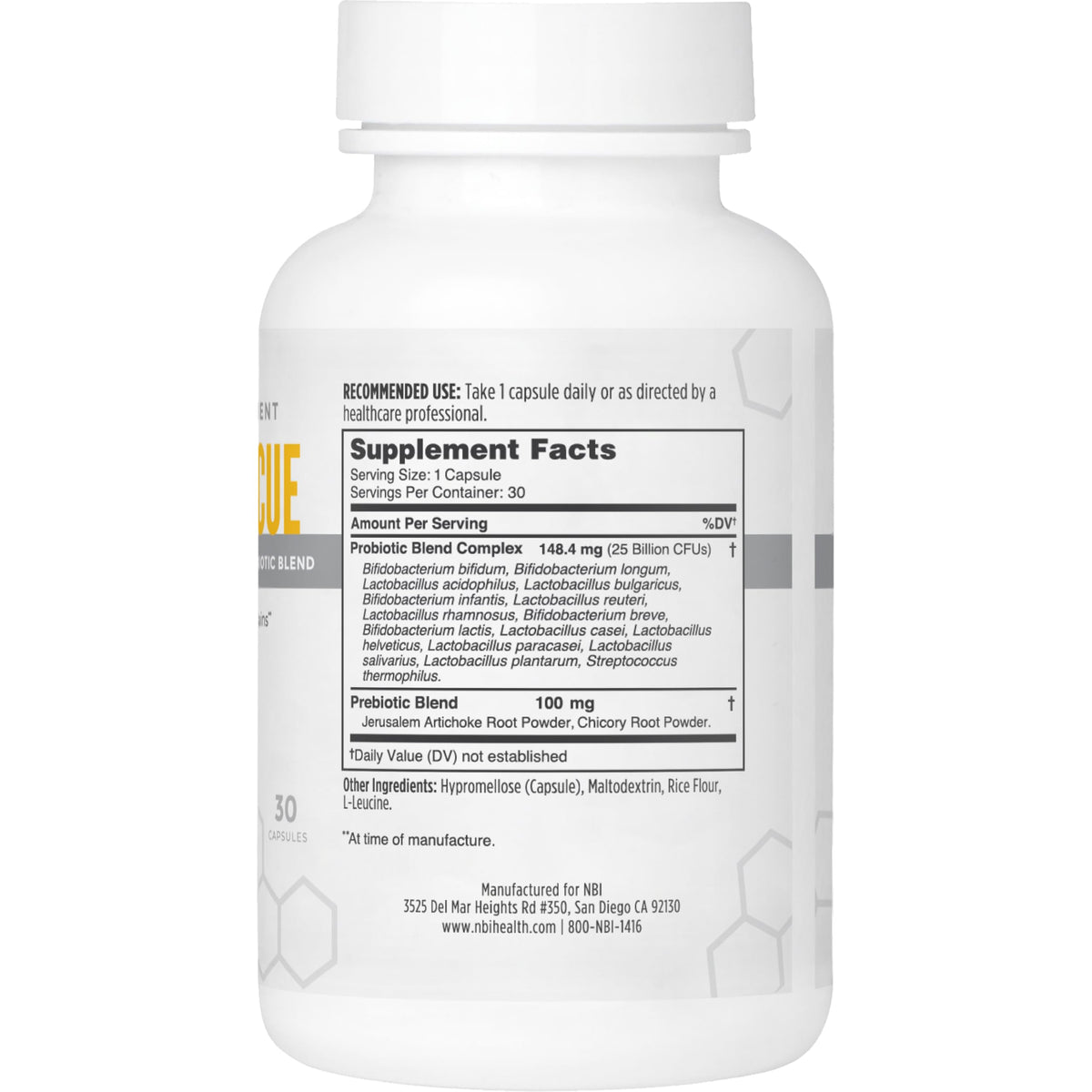 NBI Belly Rescue boîte avec 30 capsules