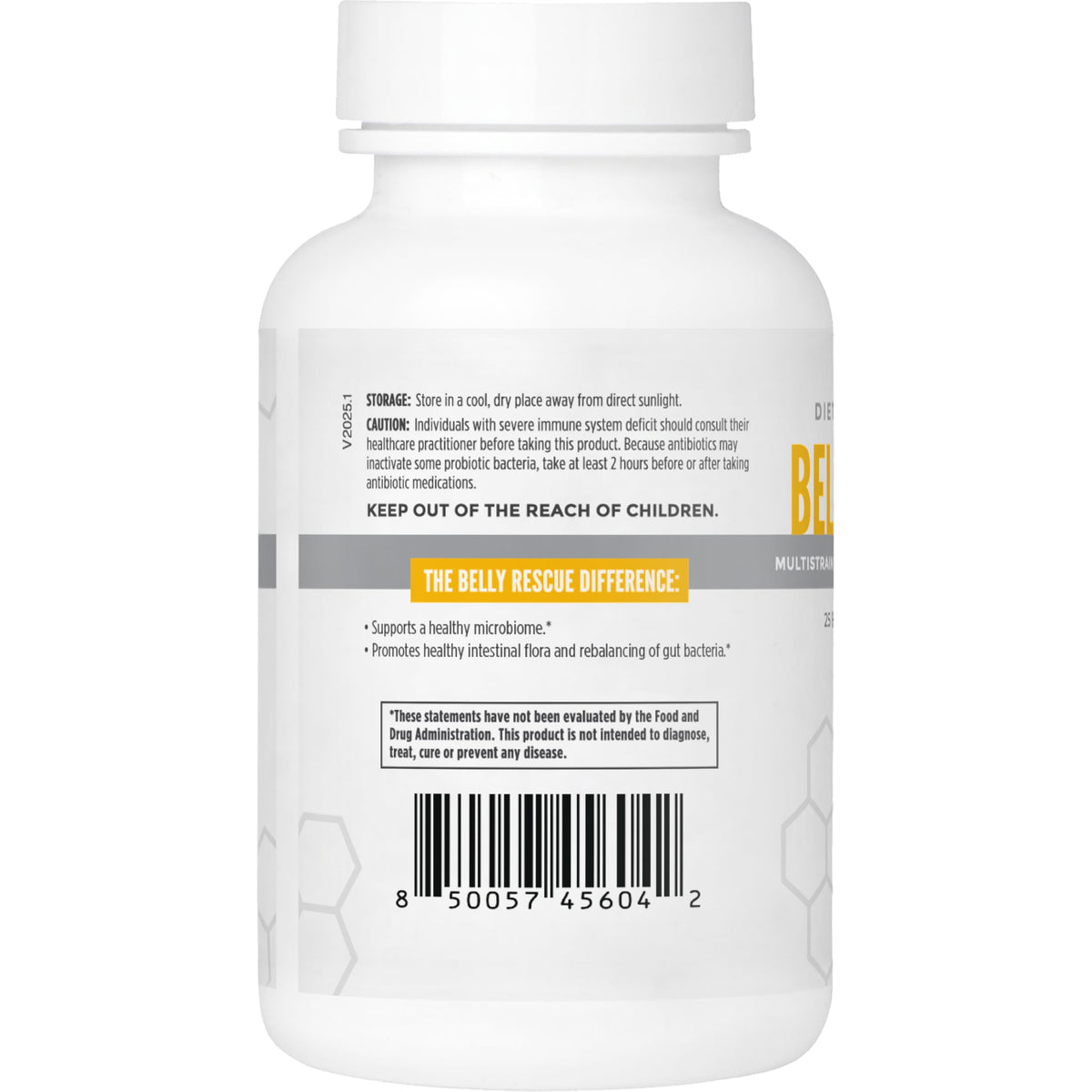 NBI Belly Rescue capsule ouverte montrant le contenu