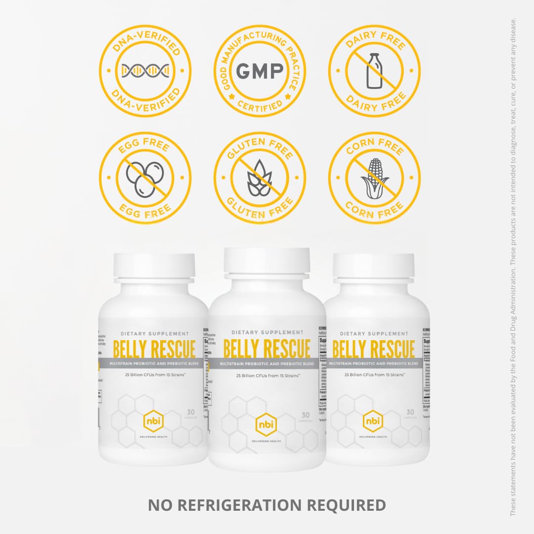 NBI Belly Rescue étiquette avec informations nutritionnelles