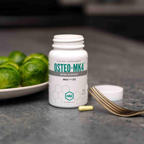 NBI Osteo-MK4 60 Capsules vue de dessus avec capsules visibles