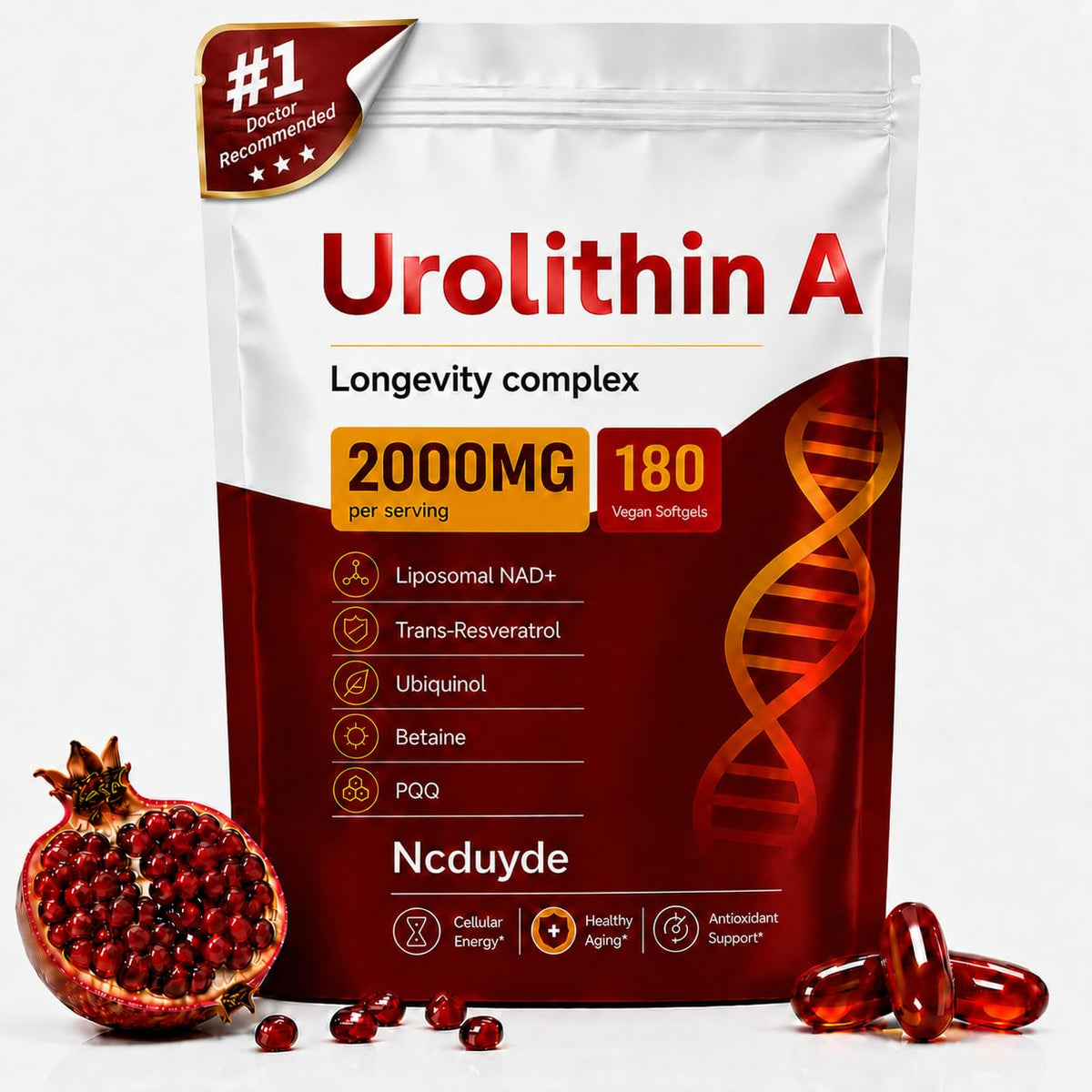 Ncduyde Urolithine A 180 gélules vue avant