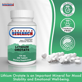 NCI Advanced Research Lithium Orotate 5mg 200 comprimés vue de haut