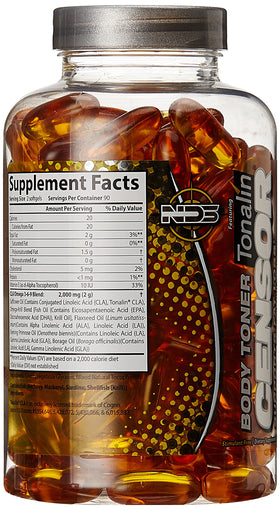 NDS Censor Body Toner CLA 180 gélules avec étiquette bien visible