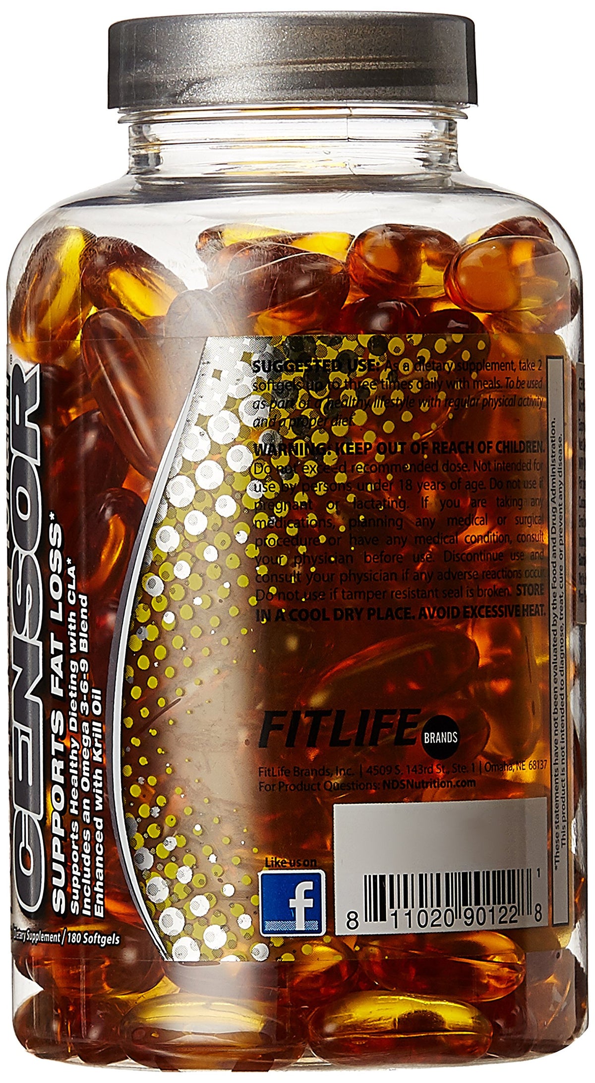 NDS Censor Body Toner CLA 180 gélules sur une surface blanche
