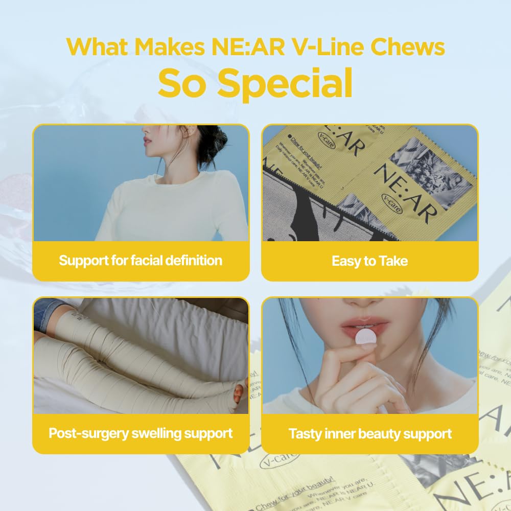 NE:AR V-Line Chews with a measuring spoon for dosage
