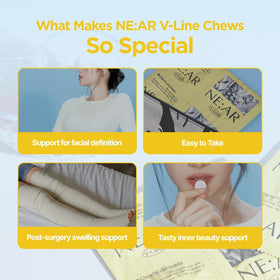 NE:AR V-Line Chews with a measuring spoon for dosage