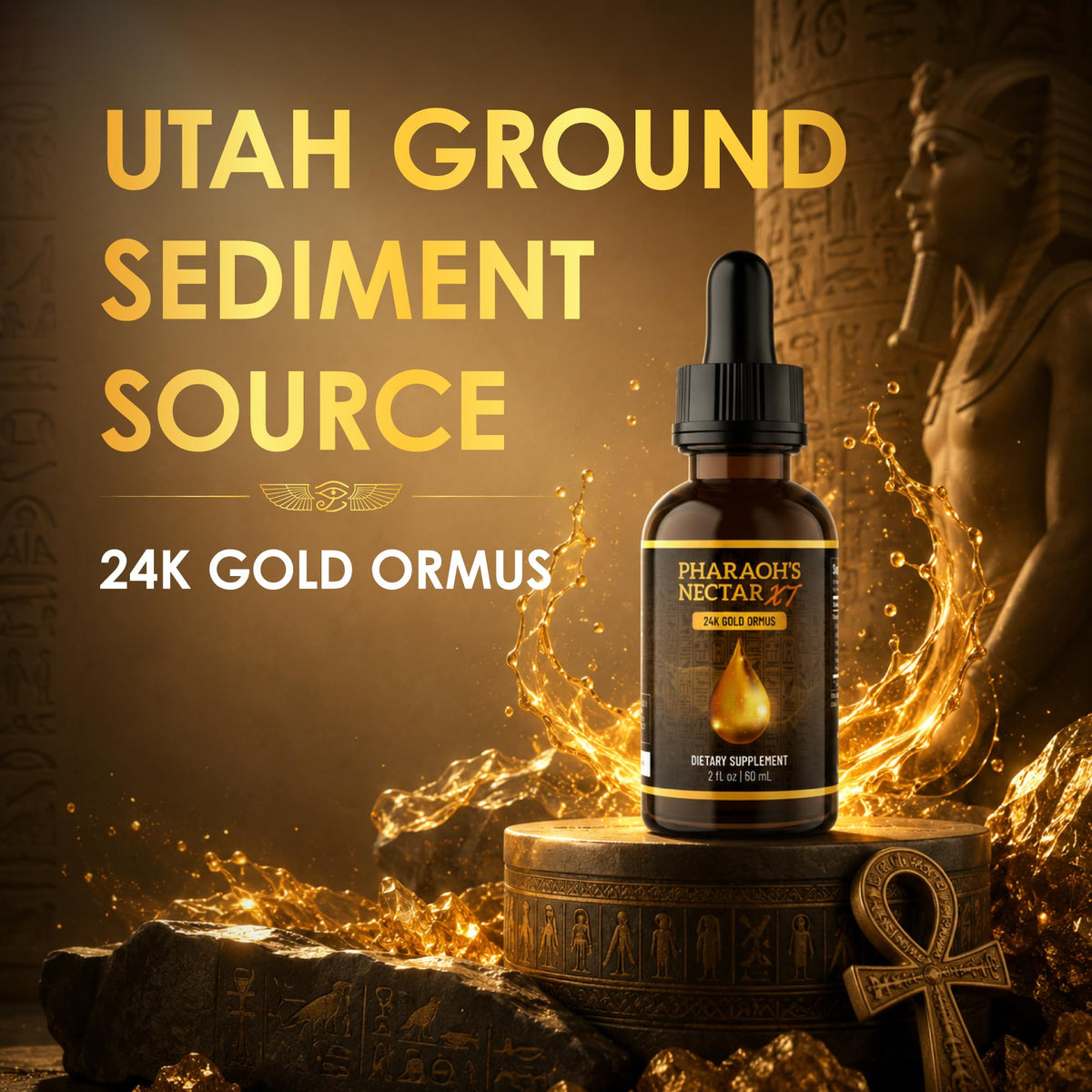 Nectar de Pharaon XT 24K Ormus 60mL avec ingrédients