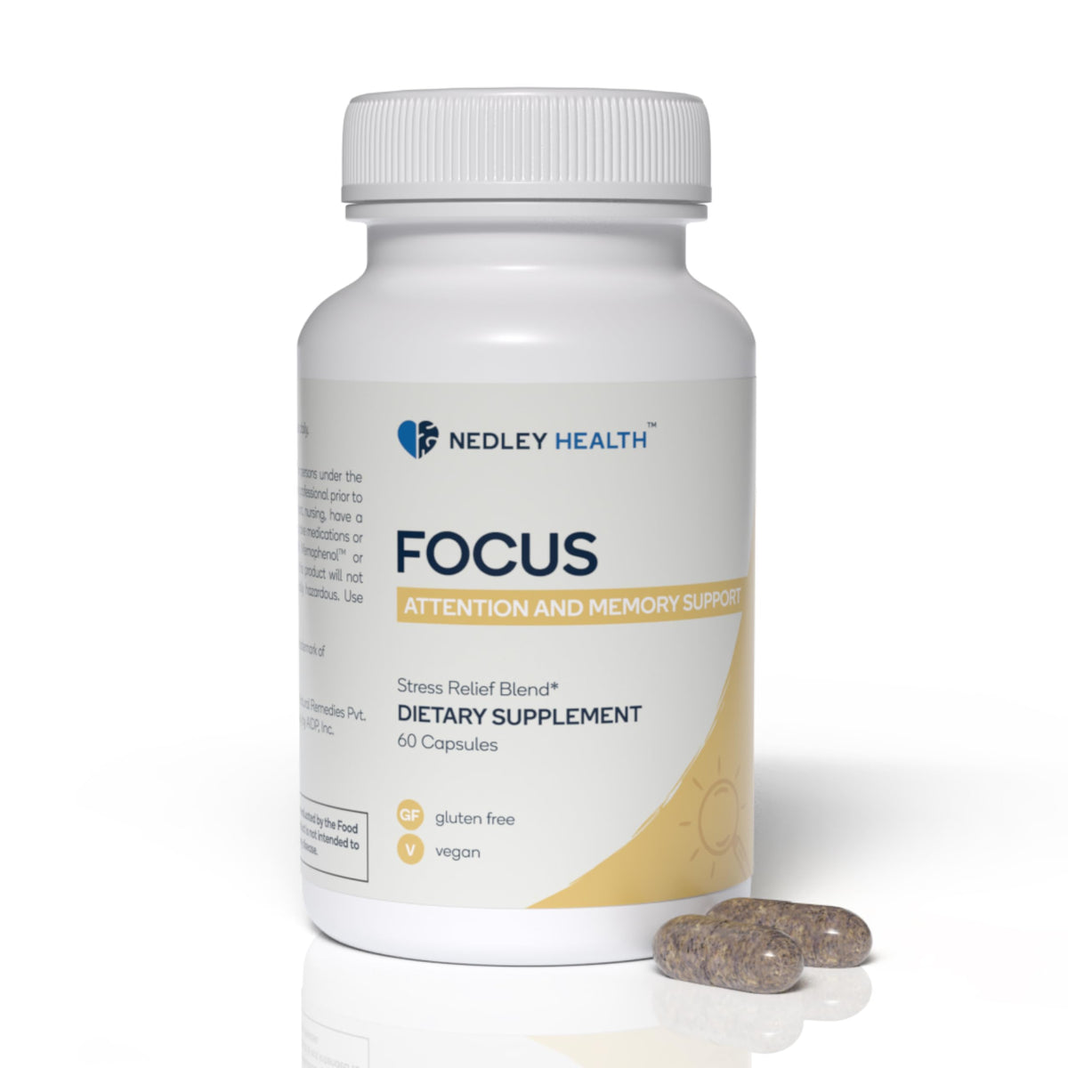 Nedley Health Focus complément alimentaire 60 capsules vue avant