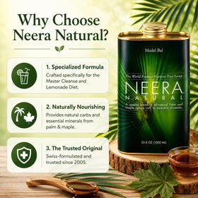 Neera Natural Madal Bal Master Cleanse Syrup 1L dans une cuisine