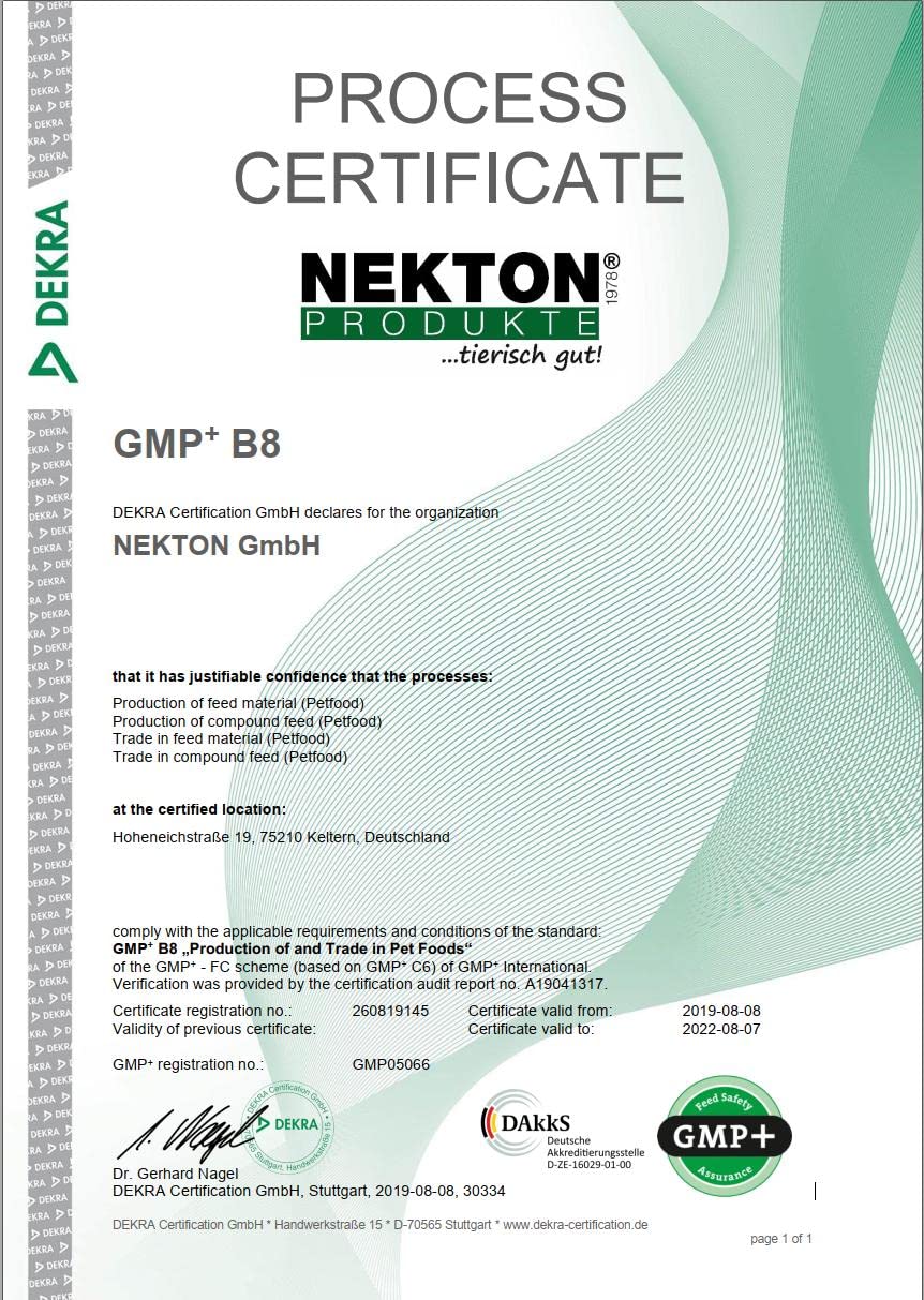 Nekton Calcium Plus 140g, présentation avec des animaux